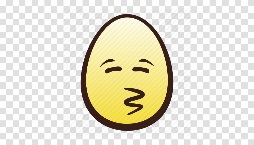 Easter Egg Emoji Eyes Face Head Kissing Icon, Label, Food, Plant Transparent Png
