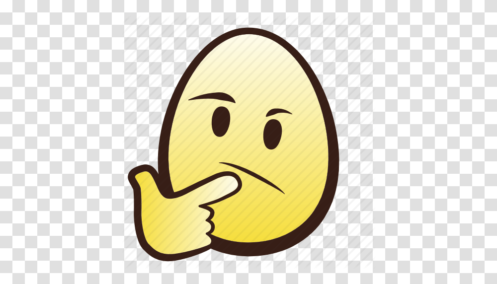 Easter Egg Emoji Face Head Thinking Icon, Food, Gold, Bread, Sweets Transparent Png