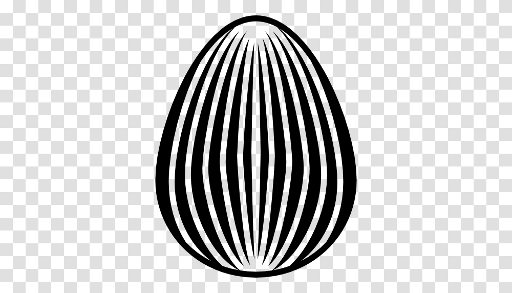 Easter Egg Of Elegant Design With Thin Vertical Lines, Clam, Seashell, Invertebrate, Sea Life Transparent Png
