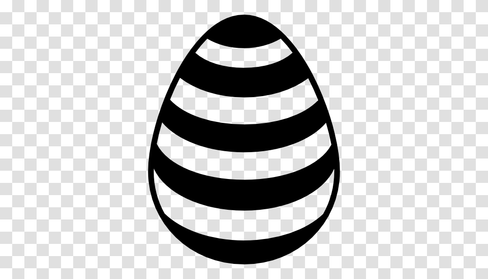 Easter Egg With Black And White Straight Stripes, Food, Lamp Transparent Png