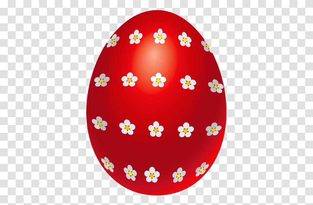 Easter Egg With Flowers Easter Egg Red, Food, Birthday Cake, Dessert,  Transparent Png