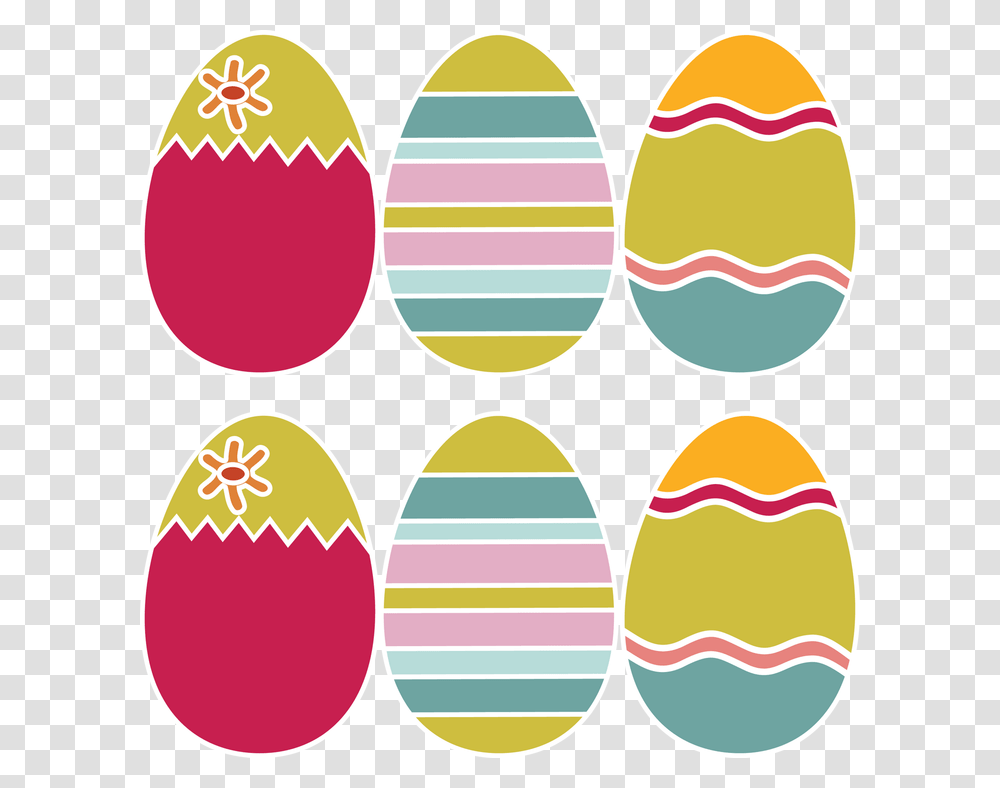 Easter Eggs Clipart Printable Coloured Easter Egg Template, Food Transparent Png