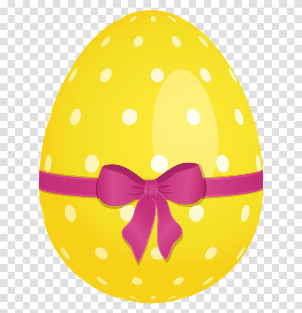Easter Eggs Dotted Yellow Cute Easter Egg Clipart, Food, Helmet, Apparel Transparent Png