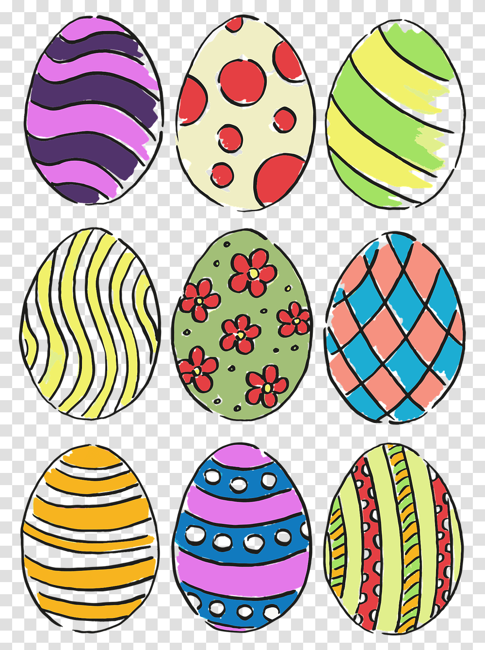 Easter Eggs Easter Egg Spring Vector Pattern Easter Eggs Patterns, Food, Transparent Png