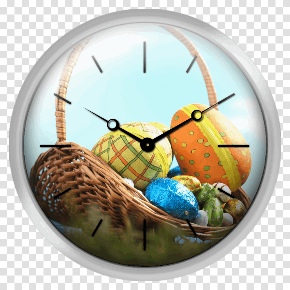 Easter Eggs In Grass Bible Easter, Analog Clock, Basket, Outer Space, Astronomy Transparent Png