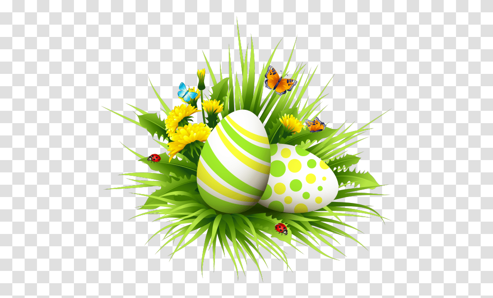 Easter Eggs In Grass Paques, Food Transparent Png