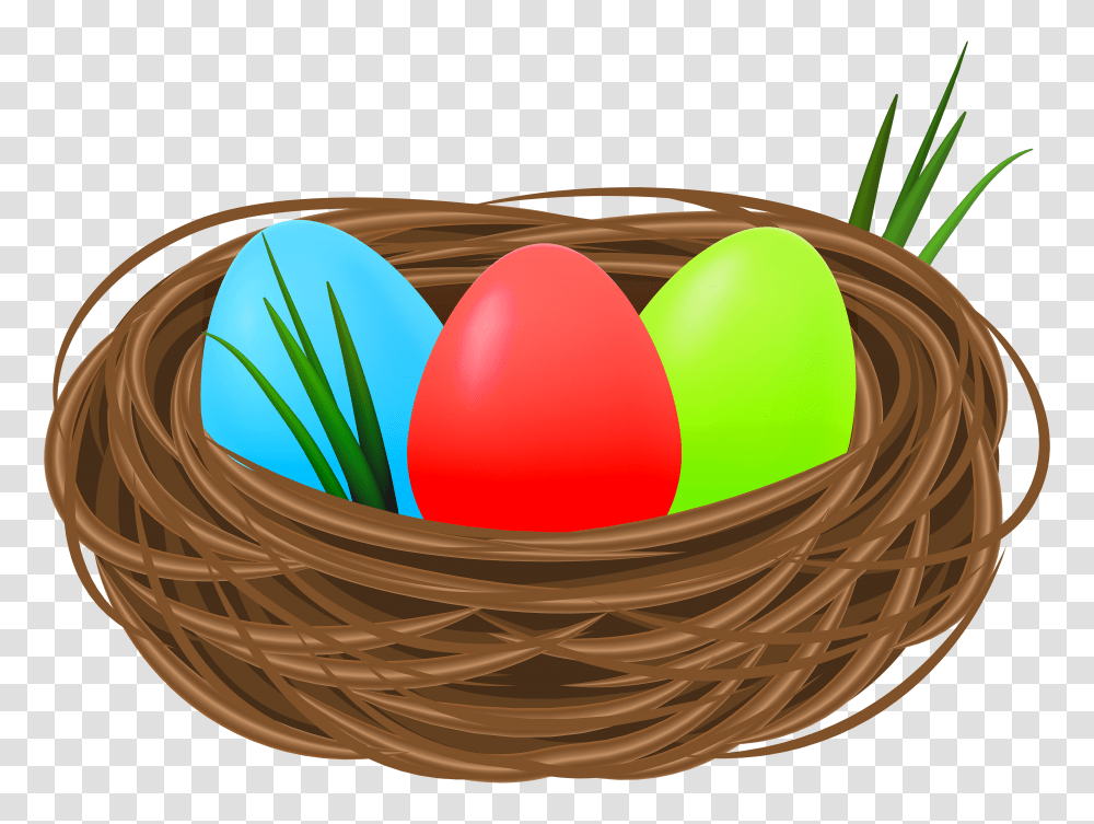 Easter Eggs In Nest Decorative Gallery Transparent Png