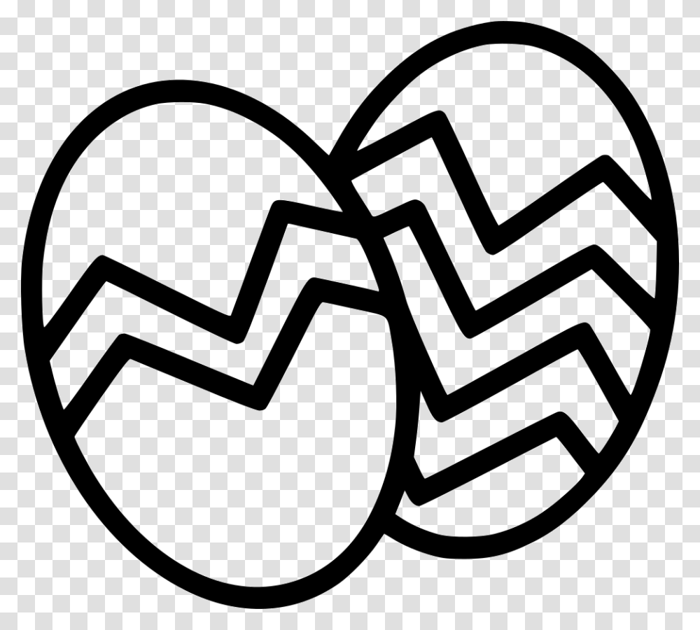 Easter Eggs Line Art, Stencil, Recycling Symbol, Logo Transparent Png