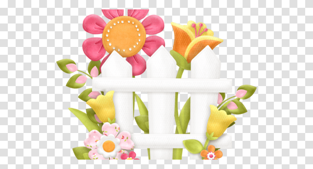 Easter Flower Clipart Scrapbook Ursinha Jardim, Fence, Picket Transparent Png