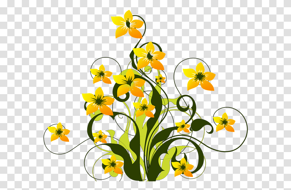 Easter Flowers Clipart, Floral Design, Pattern Transparent Png