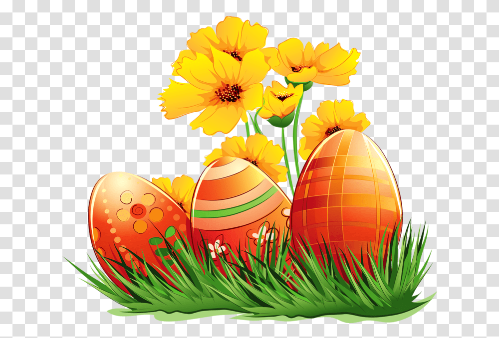 Easter Flowers Clipart Hd Download Easter Clipart, Food, Egg, Easter Egg, Graphics Transparent Png