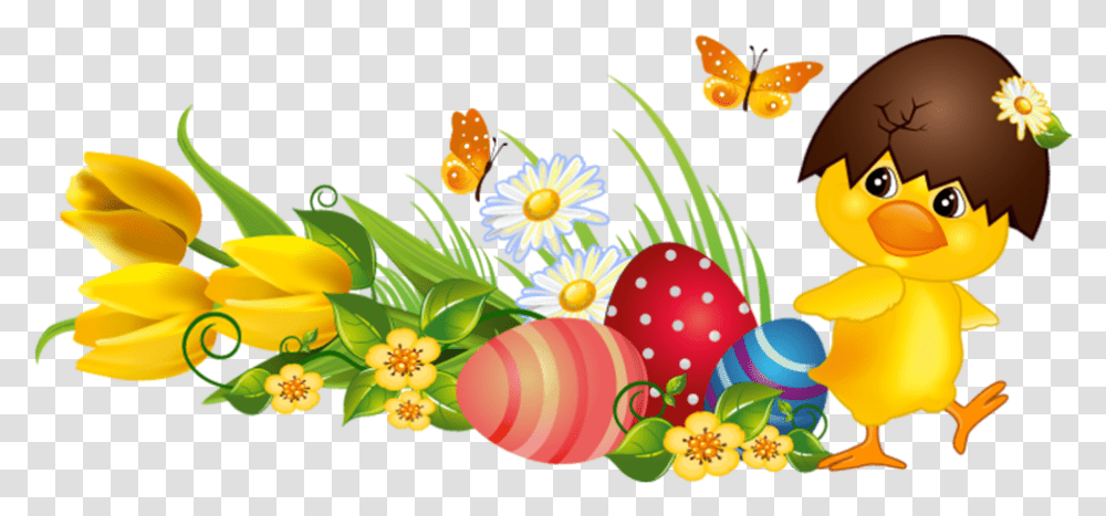 Easter Flowers Eggs Chick Freetoedit, Easter Egg, Food Transparent Png