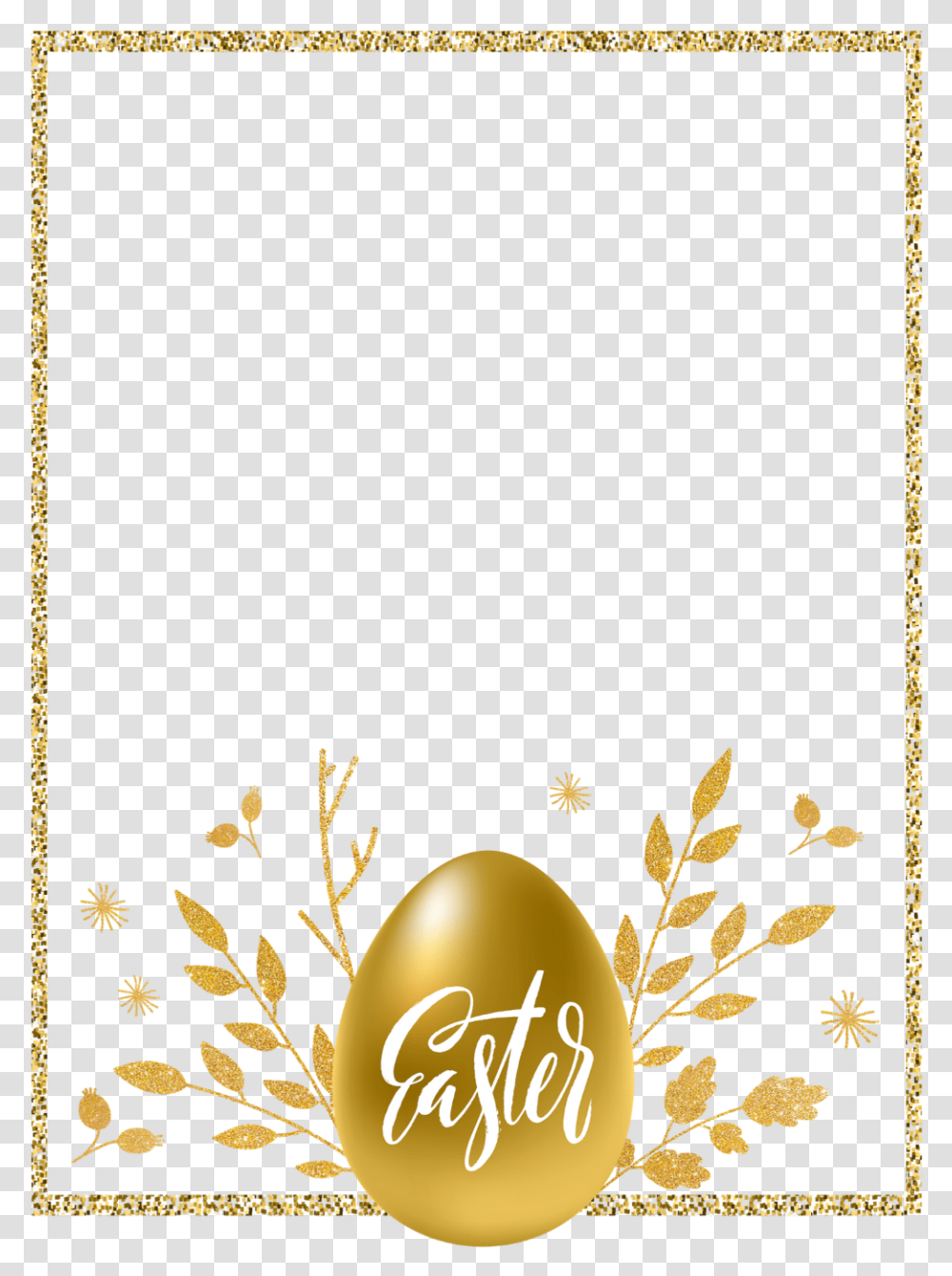 Easter Frame, Floral Design, Pattern Transparent Png