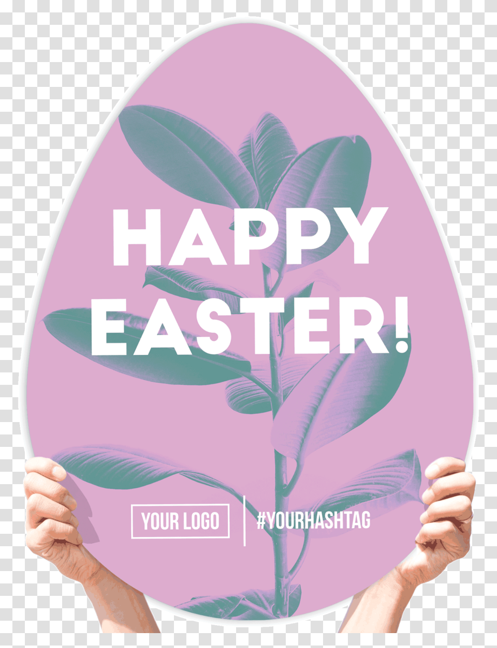 Easter Greeting Sign Happy Easter Purple Apple, Bottle, Shampoo, Person, Human Transparent Png
