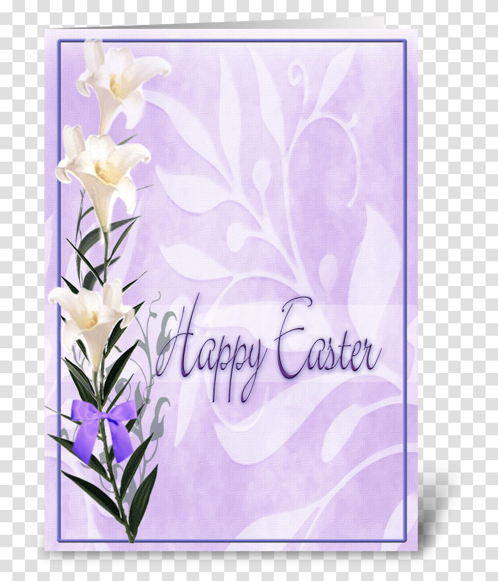 Easter Lillies Greeting Card Balloon Flower, Plant, Blossom, Floral Design Transparent Png