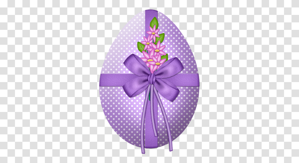 Easter Purple Egg With Flower Decor Clipart Picture Background, Clothing, Apparel, Food, Flip-Flop Transparent Png