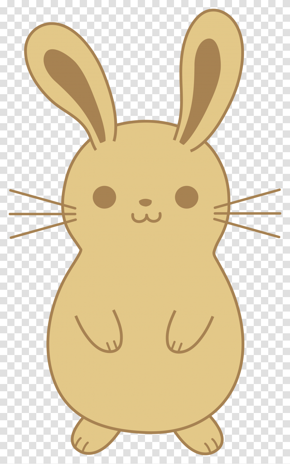 Easter Rabbit Simple Cute Cartoon Rabbit, Rug, Mammal, Animal, Cardboard Transparent Png