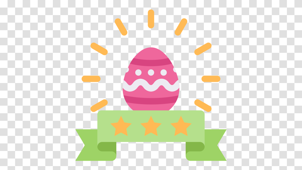 Easter Ribbon Star Rating Egg Happy, Food, Easter Egg Transparent Png