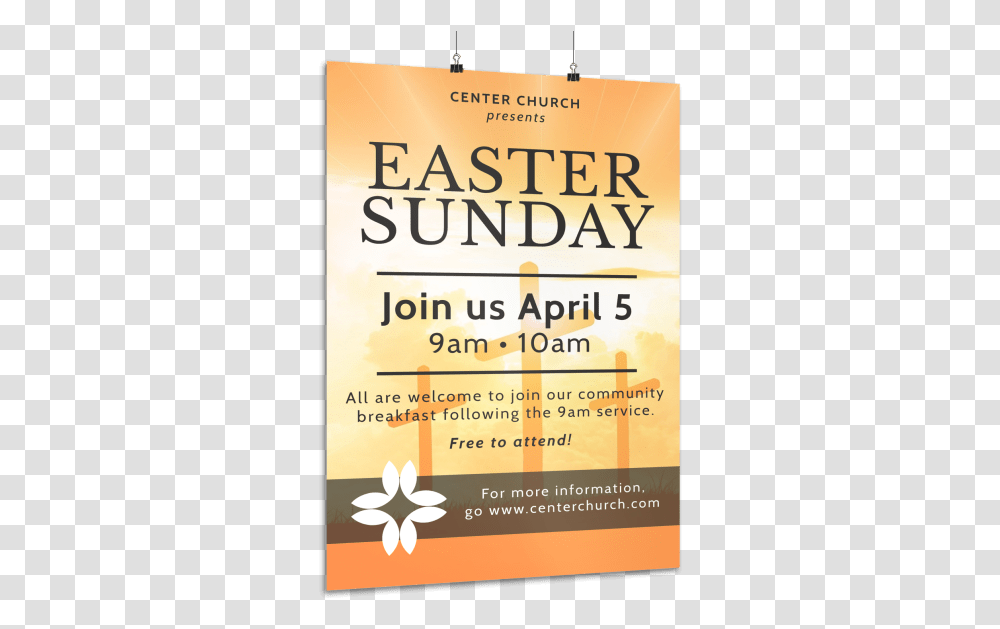 Easter Sunday Poster Template Preview Banner, Advertisement, Flyer, Paper, Brochure Transparent Png