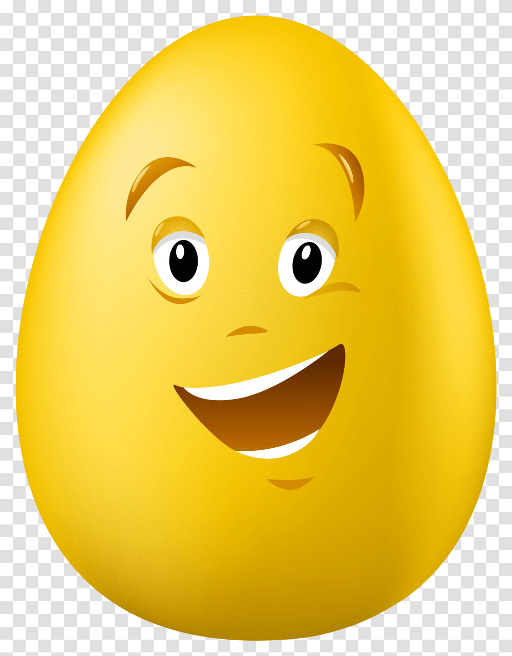 Easter Talking Yellow Egg Clipart Picture Easter Egg Smiley Face, Food Transparent Png
