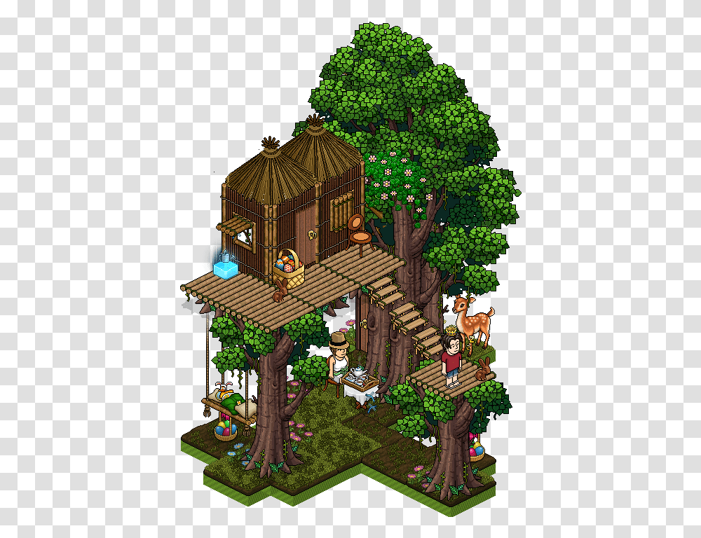Easter Treehouse Bundle Jungle Habbo, Housing, Building, Nature, Outdoors Transparent Png