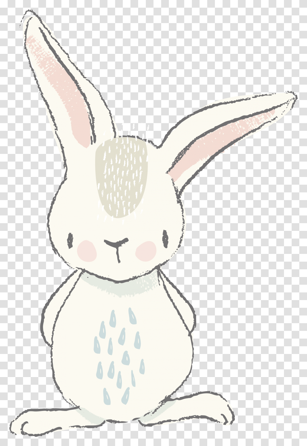 Easter Watercolor Rabbit White Painting Easter Bunny Chalkboard Art, Animal, Mammal, Rodent, Toy Transparent Png