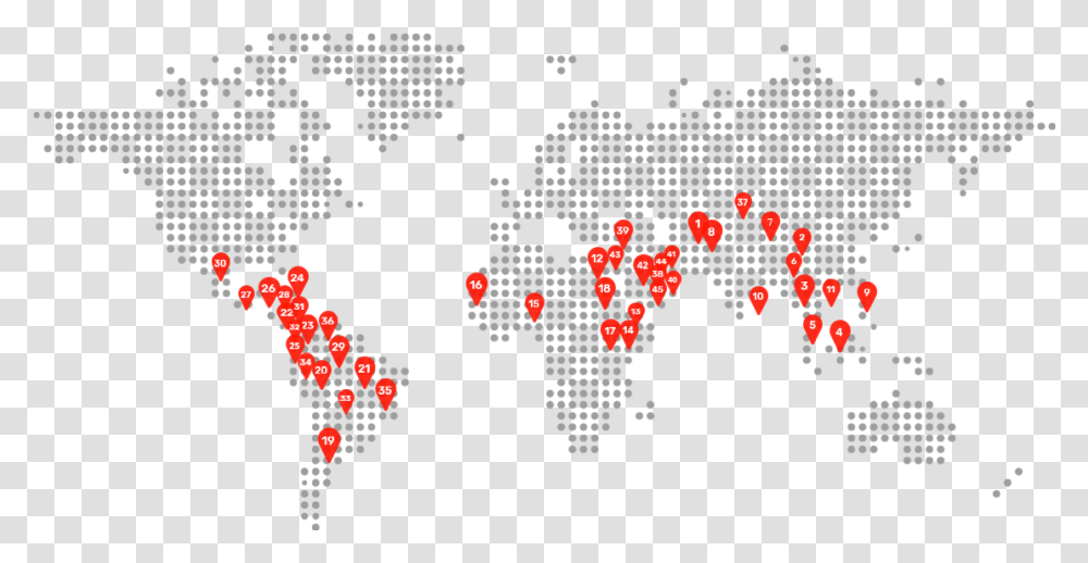 Eastman Automotive Business Global Presence Map World Map Dotted, Plot Transparent Png