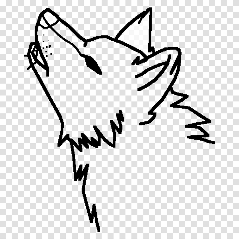 Easy A Howling Wolf Cute Drawing Clipart Howling Wolf Drawing Face, Leisure Activities, Guitar, Musical Instrument, Musician Transparent Png