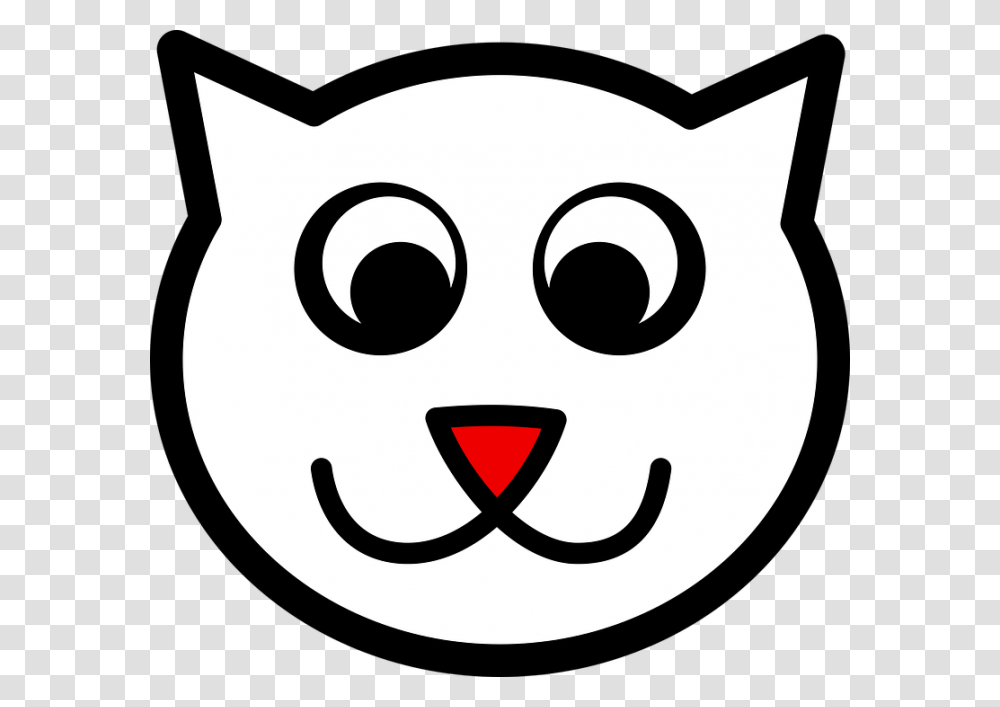 Easy Cartoon Cat Face, Pillow, Cushion, Stencil, Label Transparent Png