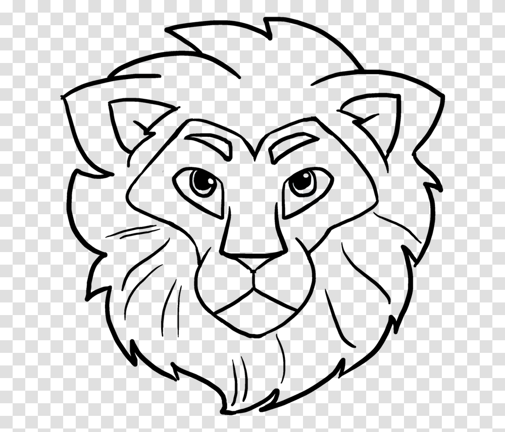 Easy Drawing Guides On Twitter Learn How To Draw A Lion Head Easy Drawing, Flare, Light, Outdoors, Lighting Transparent Png