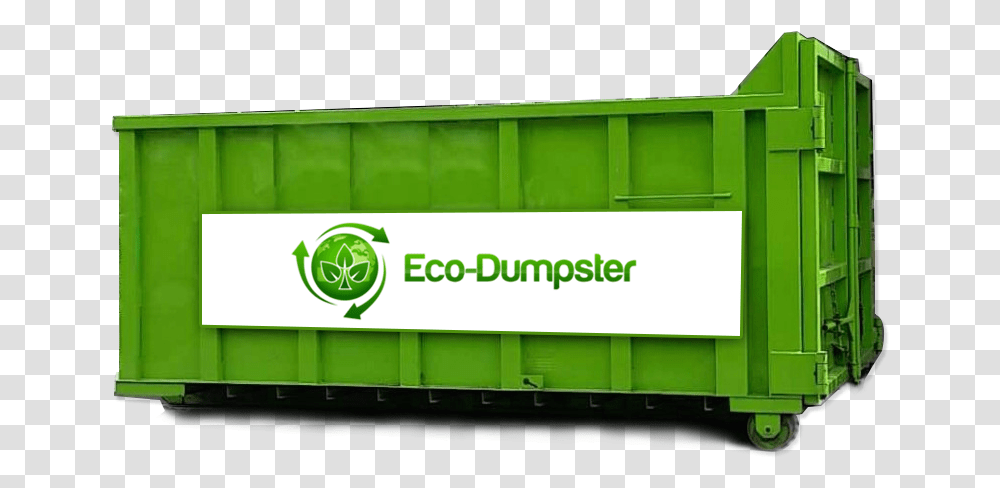 Easy Dumpster Rental Or Full Eco Dumpster, Shipping Container, Transportation, Railway, Vehicle Transparent Png