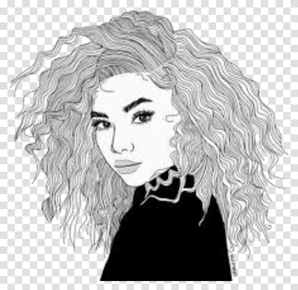 Easy Girl Face Outline, Drawing, Person, Human Transparent Png