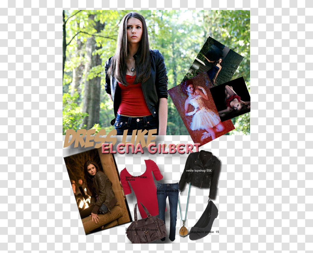 Easy Girl Vampire Costume Download Vampire Diaries Elena Gilbert, Person, Jacket, Coat Transparent Png