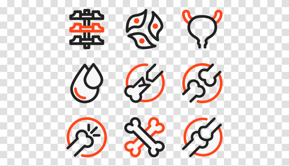 Easy Human Body Parts Icons Clipart Free, Poster, Advertisement, Alphabet Transparent Png