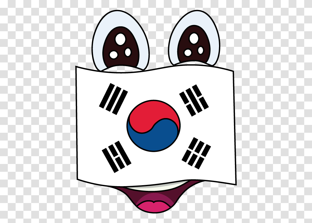 Easy Korean Flag North Draw Draw South Korea Flag, Logo, Trademark, Game Transparent Png