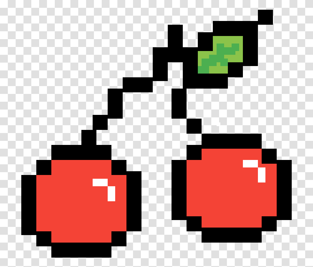 Easy Pixel Art Cherry Cherry Pixel Art, Pac Man Transparent Png
