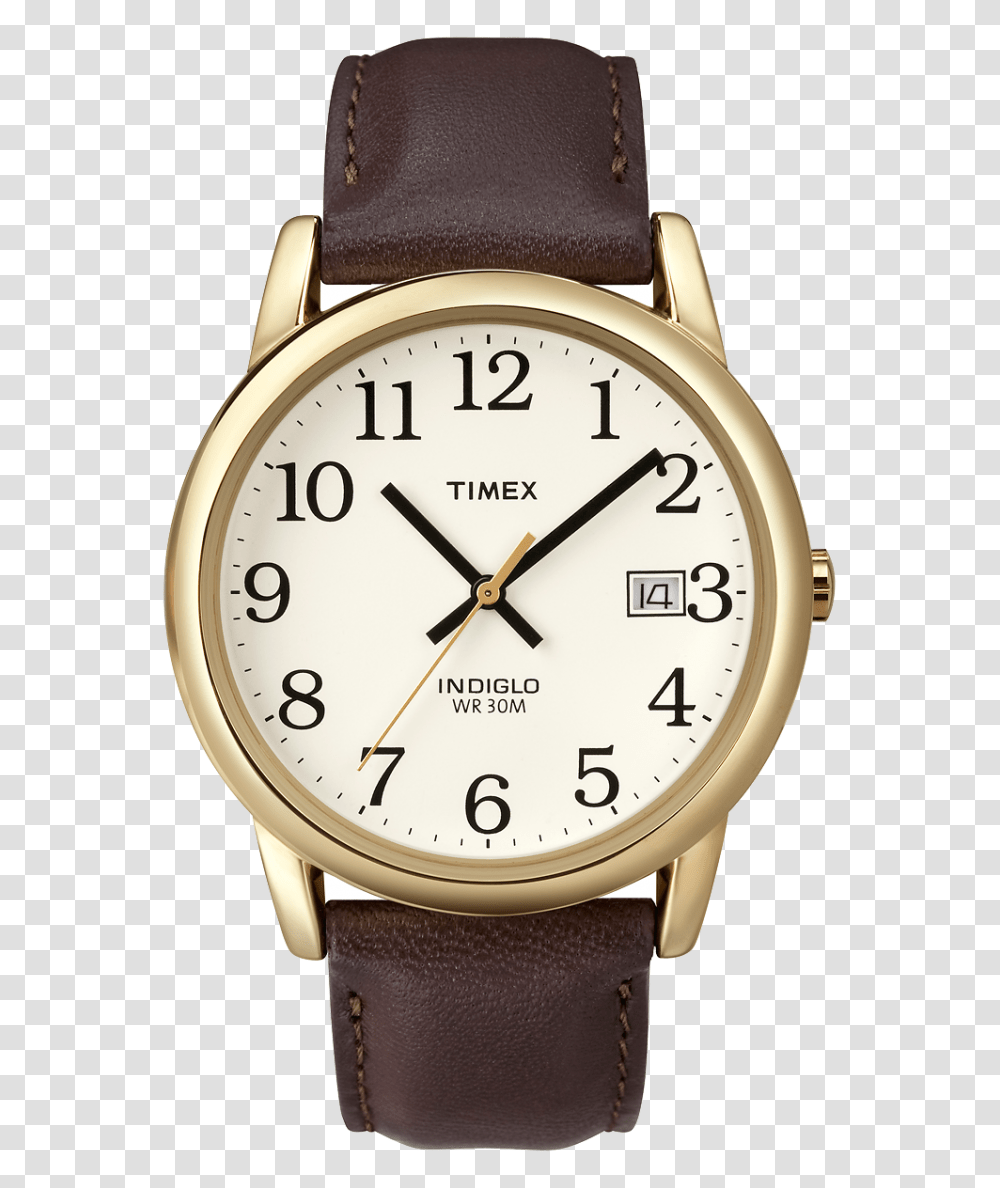 Easy Reader Leather Watch With Date Timex, Wristwatch, Clock Tower, Architecture, Building Transparent Png