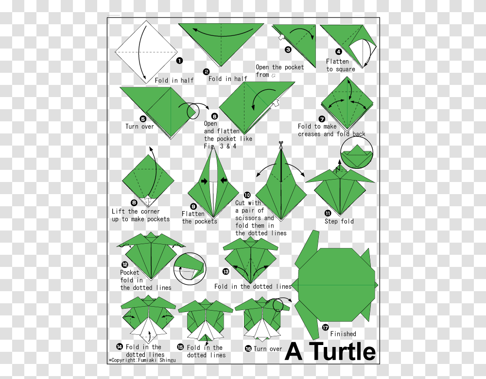 Easy Step By Step Easy Origami Turtle, Paper, Canopy, Umbrella Transparent Png