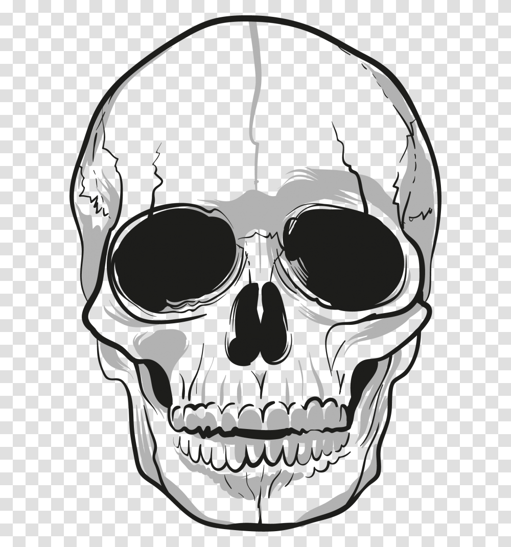 Easy To Draw Skulls Step, Goggles, Accessories, Accessory, Stencil Transparent Png