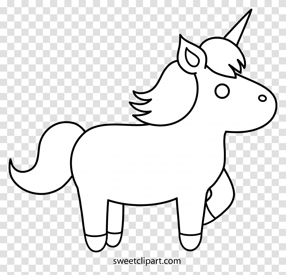 Easy Unicorn Coloring Pages Simple Unicorn Outline Coloring ...