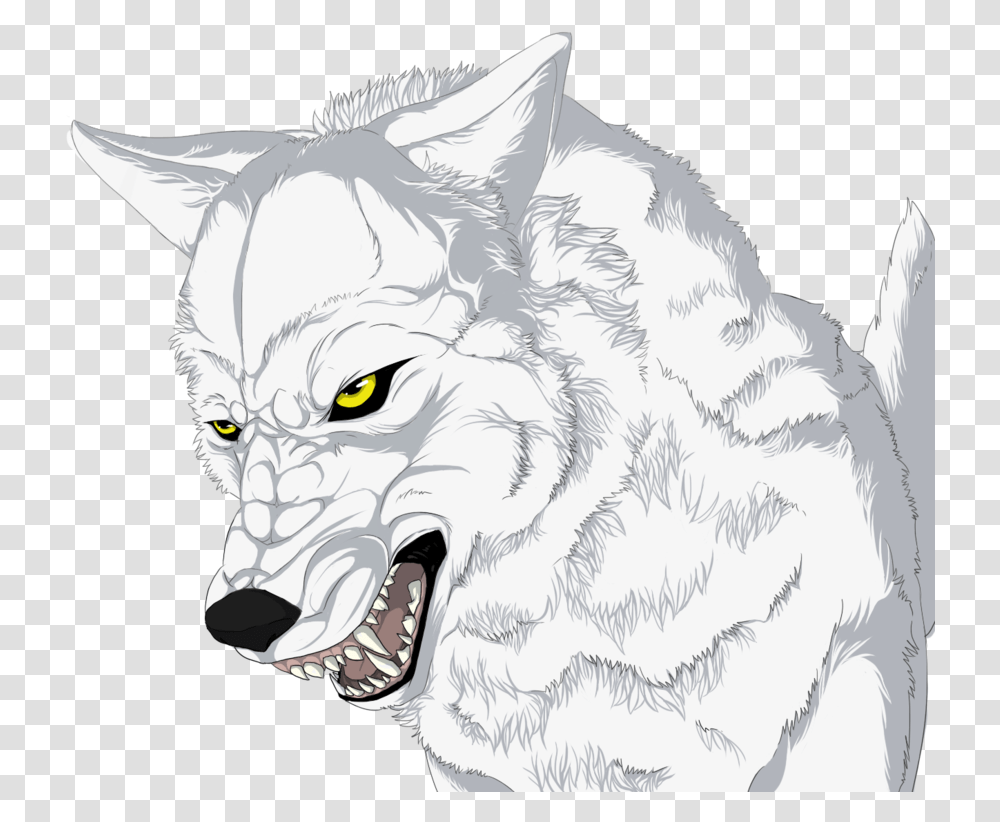 Easy Wolf Drawings White Wolf Angry, Mammal, Animal, Art, Dog Transparent Png