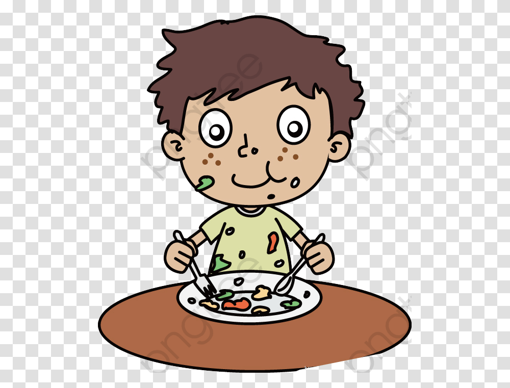 Eat A Messy Boy Boy Clipart Hunger Delicious Untidy Boy Clipart, Eating, Food Transparent Png