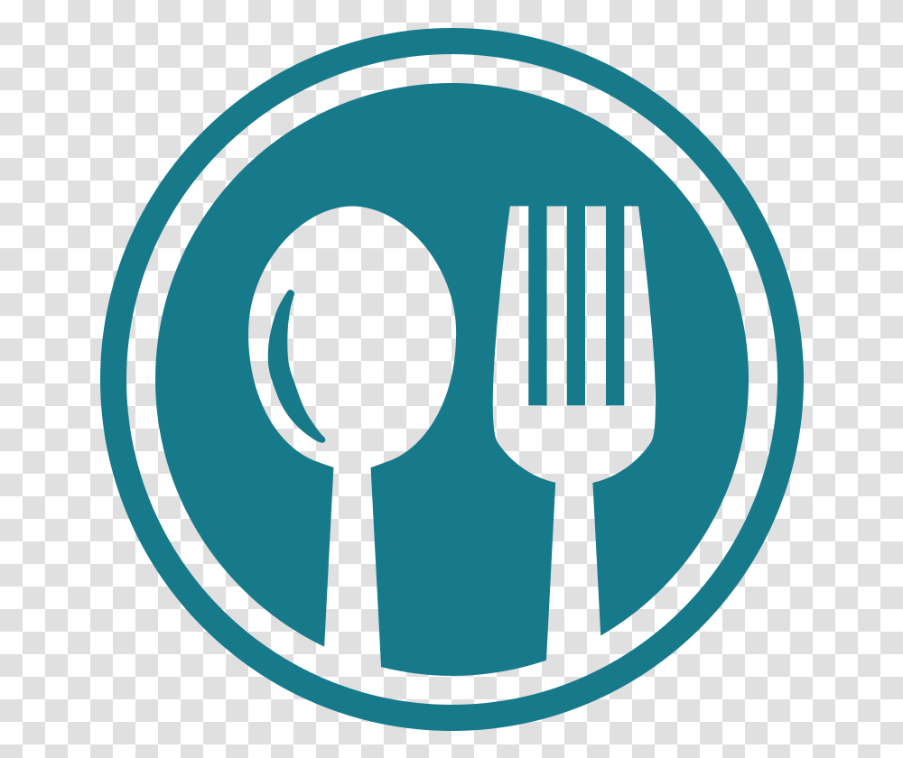 Eat Circle Icon Clipart White Food Icon, Cutlery, Fork, Spoon Transparent Png