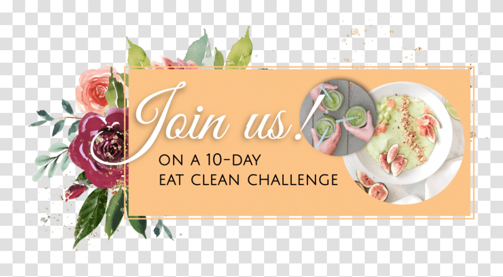 Eat Clean Challenge Floribunda, Label, Plant, Birthday Cake Transparent Png