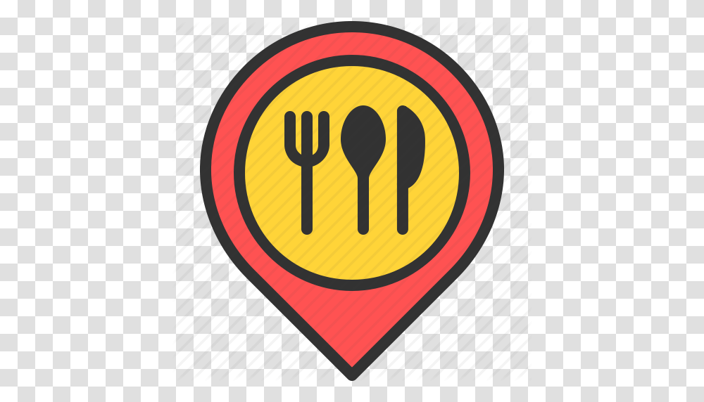 Eat Food Location Map Meal Pin Restaurant Icon, Fork, Cutlery, Sweets, Confectionery Transparent Png