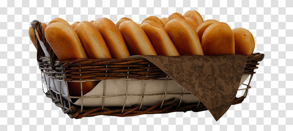 Eat Food Roll Breadbasket Breakfast Isolated Hot Dog Bun, Bread Loaf, French Loaf Transparent Png