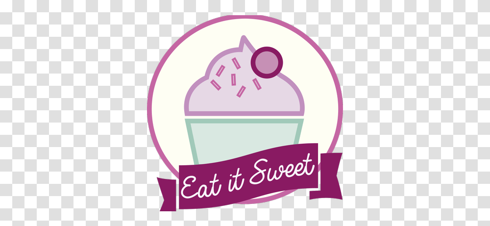 Eat It Sweet Clip Art, Purple, Text, Cream, Dessert Transparent Png