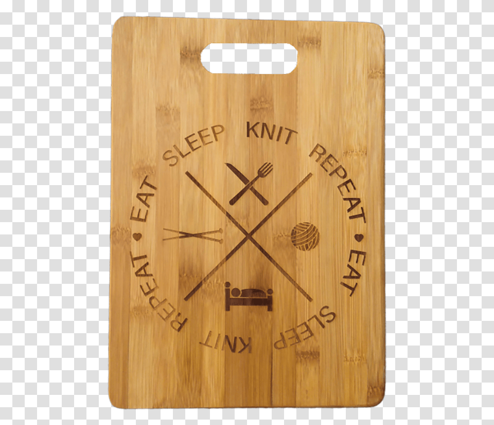 Eat Knit Sleep Repeat Bamboo Cutting Board Plywood, Game, Darts, Word Transparent Png