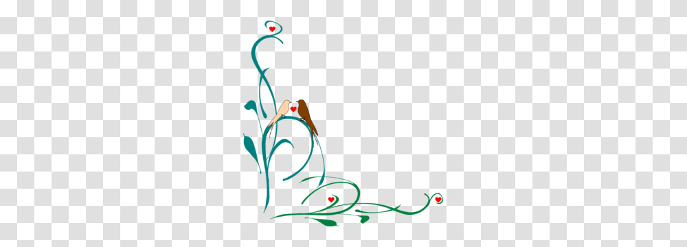 Eat Love Birds On A Branch Clip Art, Floral Design, Pattern, Plant Transparent Png