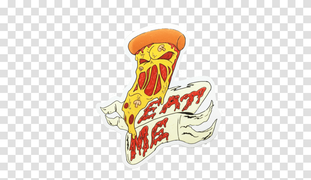 Eat Me Pizza Sticker, Label, Alphabet, Food Transparent Png